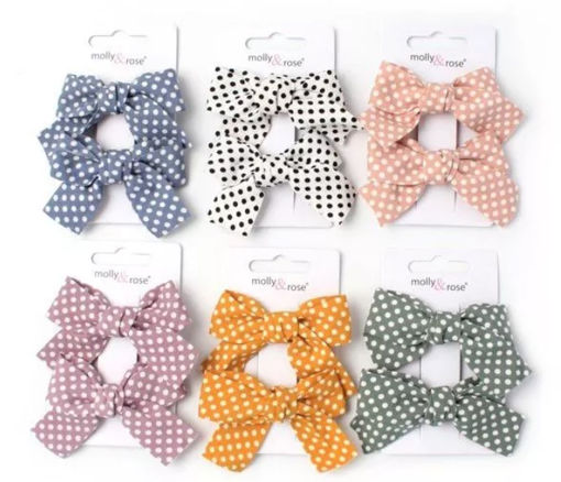 Picture of BOW CLIPS POLKA DOT ASSORTED COLOURS